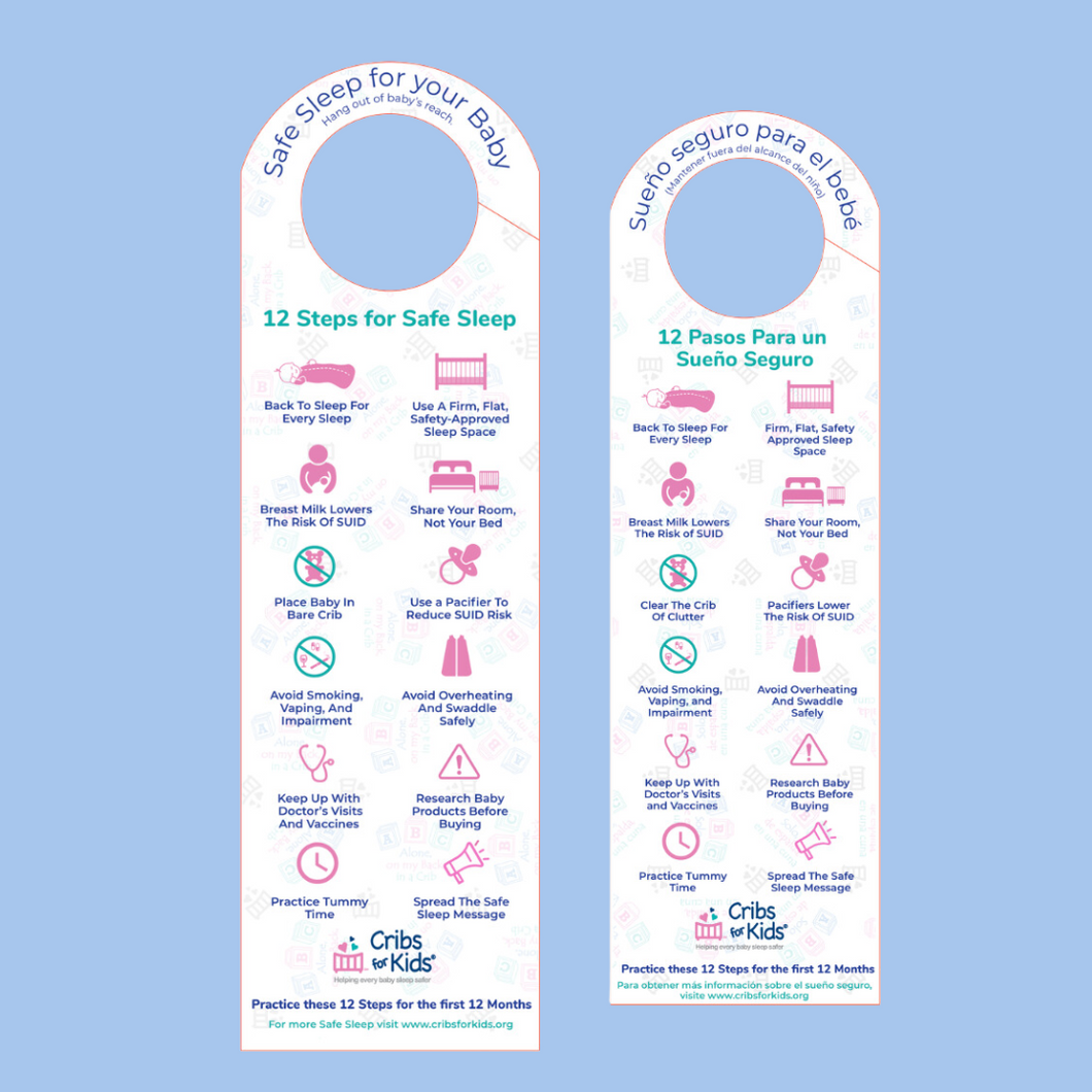 Safe Sleep Ambassador 12 Steps to Safe Sleep Door Hanger