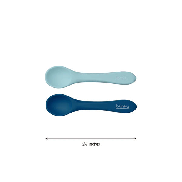 Baby Feeding Spoon Bamboo Handle Silicone Tip [2 Pack] – Babynow ™